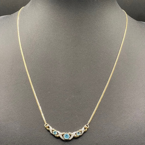 Ladies 9ct Yellow Gold Crown Trifari Snake Link Necklace