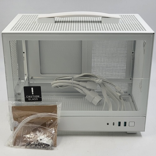 DeepCool CH160 Ultra Portable Mini-ITX Case White - Mesh & Tempered Glass No original Box