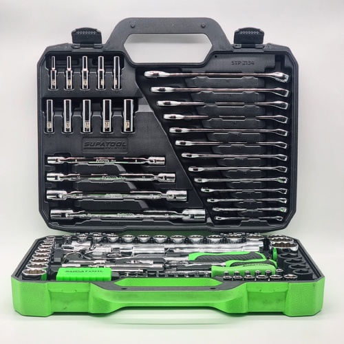 Supatool 134 Piece Premium Sockets and Spanner Set Imperial Metric