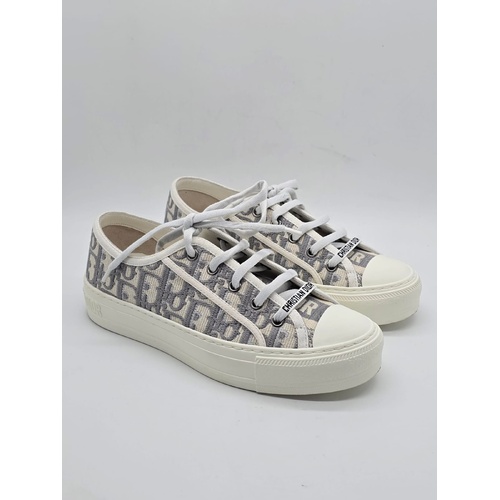Dior Walk'N'Dior Sneakers Stone Grey Oblique Size EU 36 KCK2110BES33G