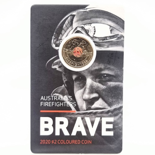 Royal Australian Mint 2020 $2 Australia's Firefighters Brave Coloured Coin