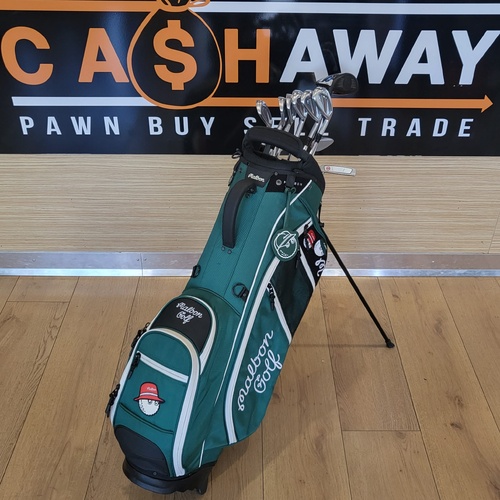 Assorted 10pc Golf Club Set – Mizuno JPX925 Irons, Cobra Aerojet Max Driver, Odyssey Putter, Stand Bag