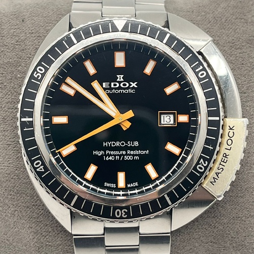 Edox Hydro Sub Automatic 80301 3NOM NIN Master Lock 500m Divers Watch