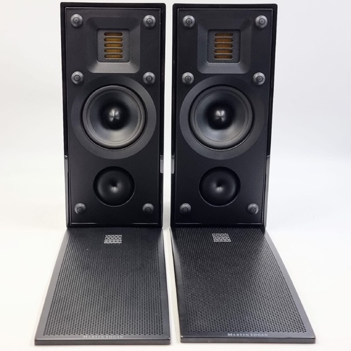 Martin Logan Motion 4i Bookshelf Speakers (Pair) - High-Performance Compact Hi-Fi Audio - Gloss Black