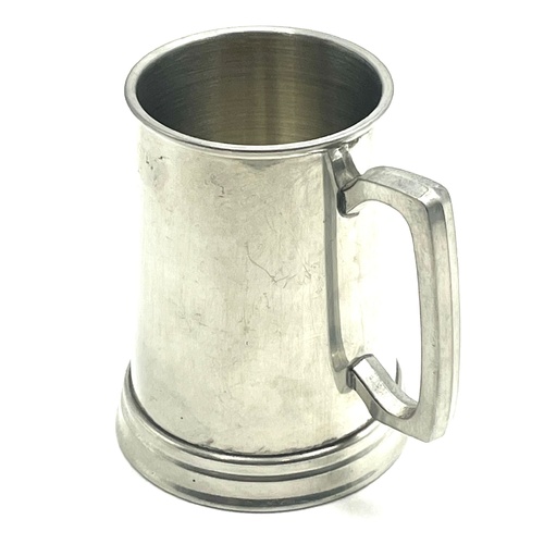 Vintage 1960s Perfection Plate Leadless Pewter Tankard - Mid-Century Beer Mug