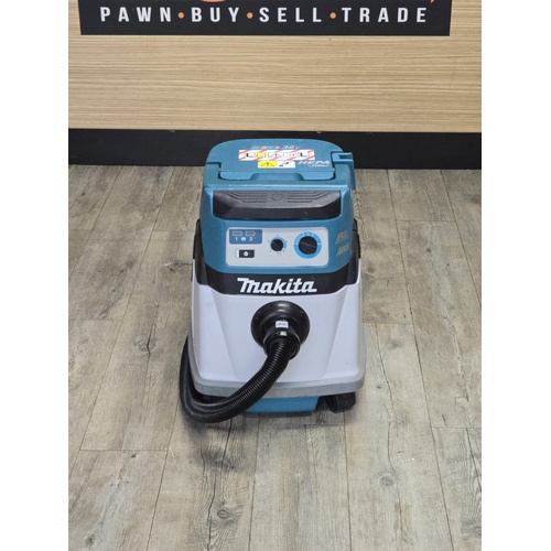 Makita DVC157L 18VX2 AWS Cordless Brushless Dust Extraction Vacuum Skin Only