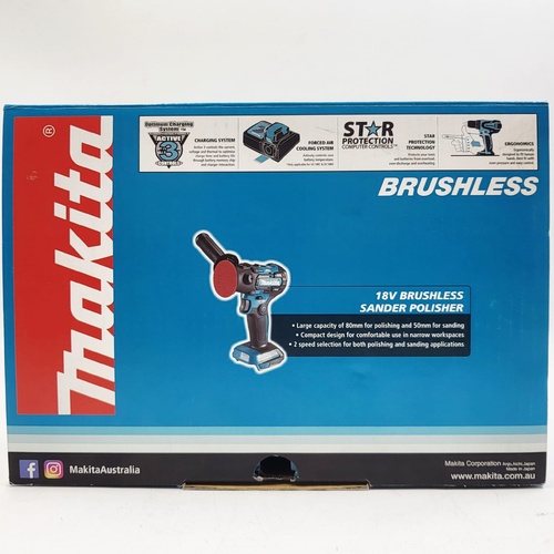 Makita DPV300Z 18V Brushless Sander Polisher (Skin Only) – Cordless Variable Speed Detailing Tool