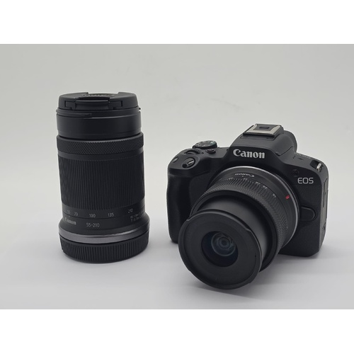 Canon EOS R50 Mirrorless Camera with RF-S 18-45mm and RF-S 55-210mm Lenses