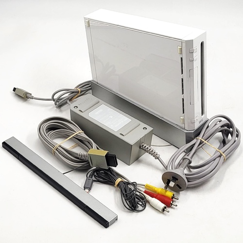 Nintendo Wii Console White RVL-001 (AUS) GameCube Compatible - Console & Leads (No Controllers)
