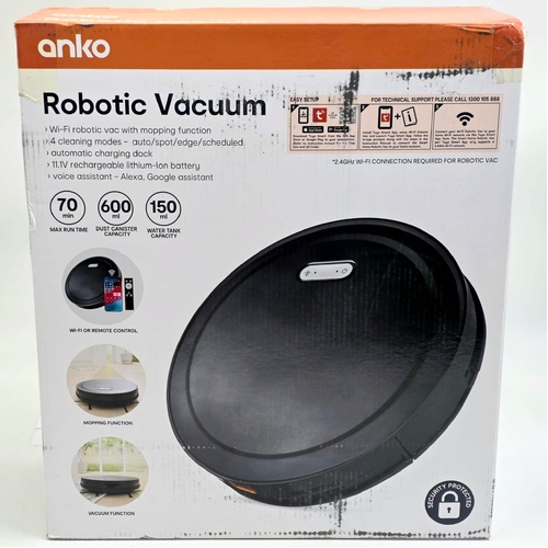 Anko 2-in-1 Robotic Vacuum & Mop with WiFi App Control