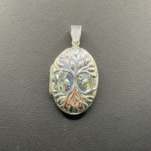Ladies 925 Sterling Silver Oval Locket Pendant