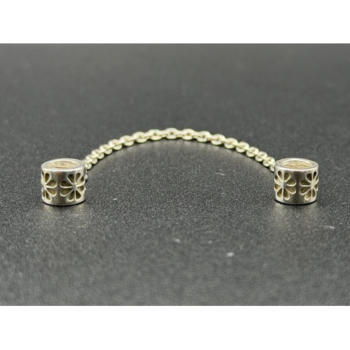 Ladies 925 Sterling Silver Pandora Safety Chain Charm