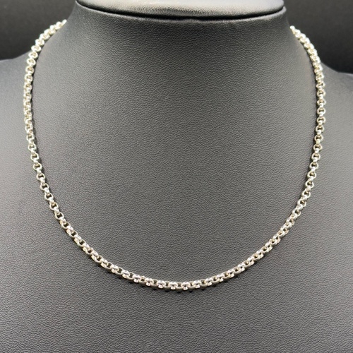 Ladies 925 Sterling Silver Belcher Link Necklace