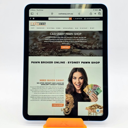 Apple iPad 10th Gen 10.9 Inch 64GB WiFi Blue MPQ13X/A A2696 Tablet