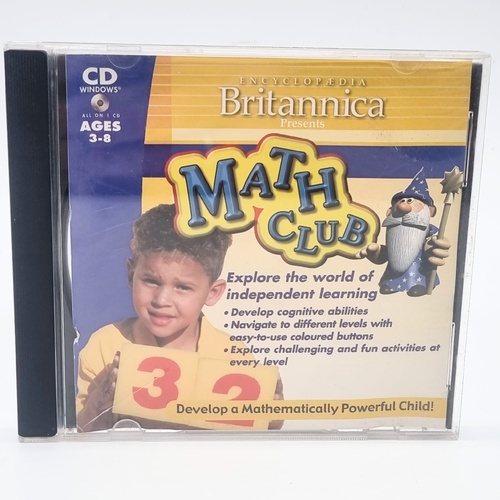 Britannica Math Club PC CD-ROM Windows XP 95 98 Educational Game Ages 3-8