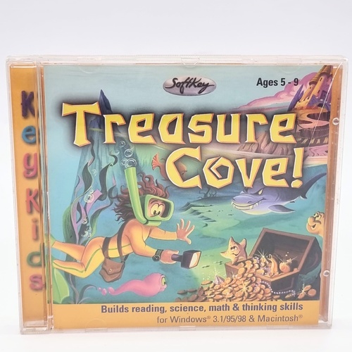 Treasure Cove! PC Mac CD-ROM Educational Game SoftKey KeyKids Ages 5-9