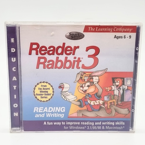 Reader Rabbit 3 Reading and Writing SmartSaver PC Mac CD-ROM