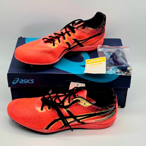 ASICS Cosmoracer MD Flash Coral Black Running Shoes G603Y-0690 Size US 7.5
