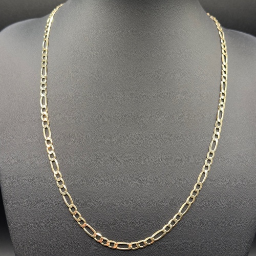 Unisex 9ct Yellow Gold Figaro Link Necklace