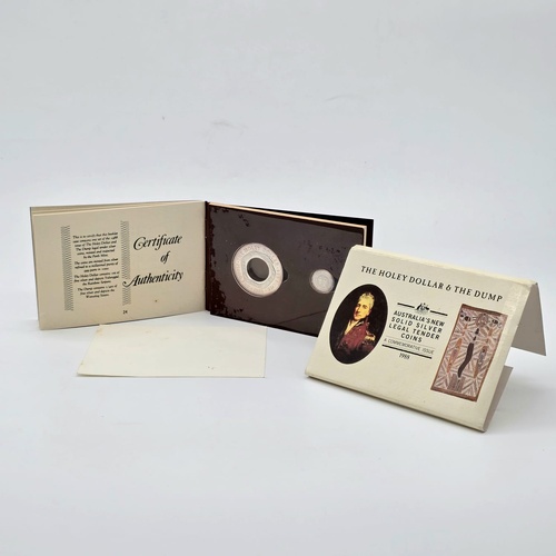 1988 Perth Mint The Holey Dollar and The Dump Silver Commemorative 2 Coin Set