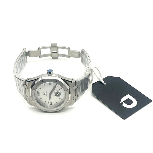 Uncle Jack Pioneer Steel Watch Unisex Silver Octagon Case Japan Quartz