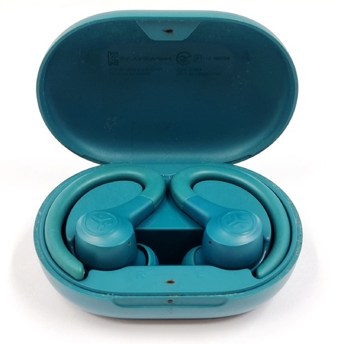 JLab AirSport Wireless Earbuds Bluetooth Sport Headphones Sweatproof Secure Fit Earhooks Gym Running