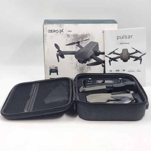 ZERO-X Pro Pulsar Drone 4K Camera GPS Foldable Quadcopter w/ Controller & Carry Case