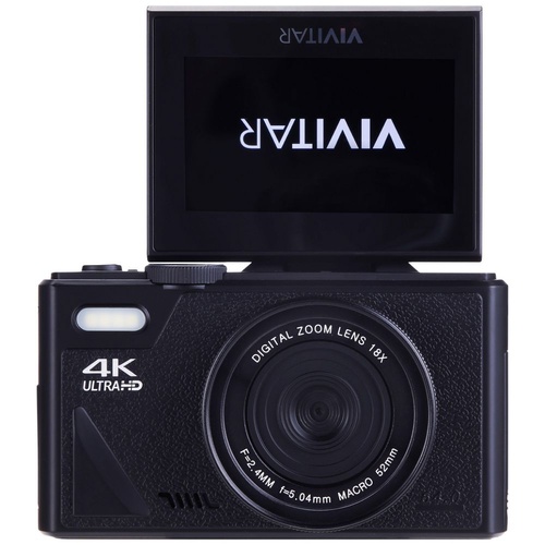Vivitar Flip Screen Digital Camera Black 20MP 4K Ultra HD