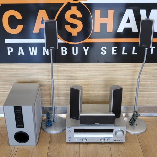 KENWOOD KRF-V5200D AV Control Centre Home Theater System 5.1ch 100W Powered Subwoofer & 5 Speakers No Remote
