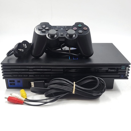Sony PlayStation 2 PS2 Console SCPH-39002 Black PAL Bundle With Controller, AV Leads & Power Cable