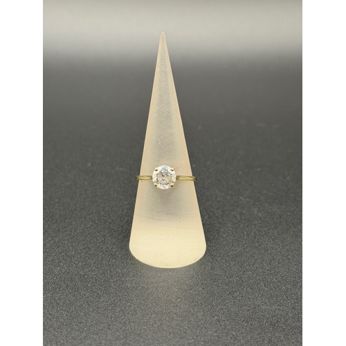 Ladies 9ct Yellow Gold Cubic Zirconia Ring