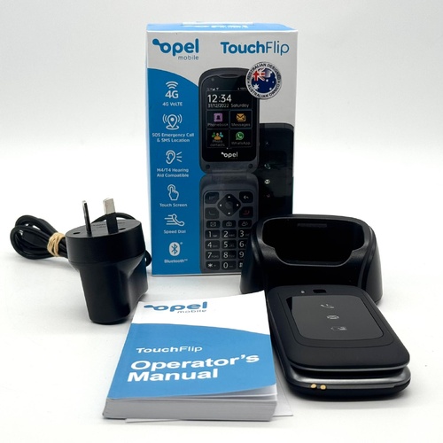 Opel OMTF22B TouchFlip 4G 32GB Senior Flip Phone Bluetooth
