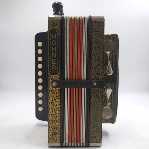 Hohner HA-114 Diatonic Accordion 1-Row Button Accordion Traditional Folk Instrument