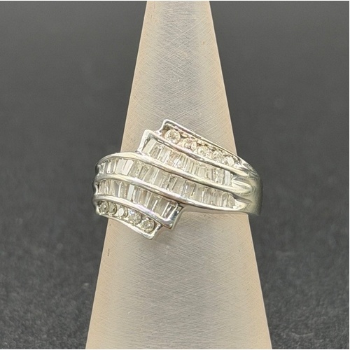Ladies 9ct White Gold Diamond Cluster Ring