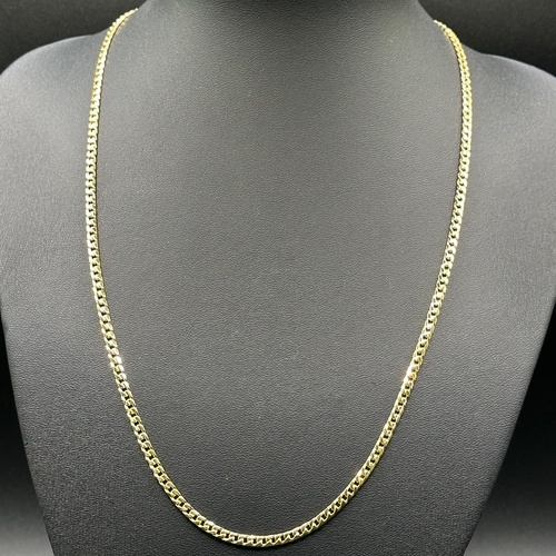 Unisex 18ct Yellow Gold Tight Curb Link Necklace