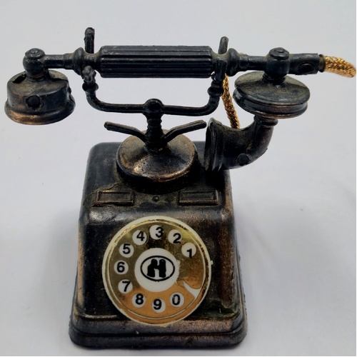 Vintage Rotary Telephone Metal Pencil Sharpener Antique Desk Collectible Office Decor