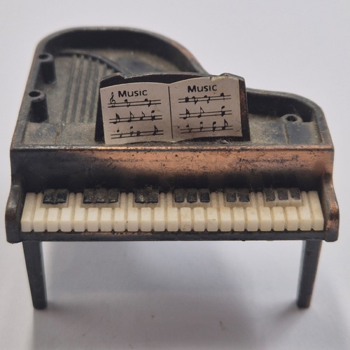 Antique Metal Grand Piano Pencil Sharpener Vintage Collectible Desk Decor