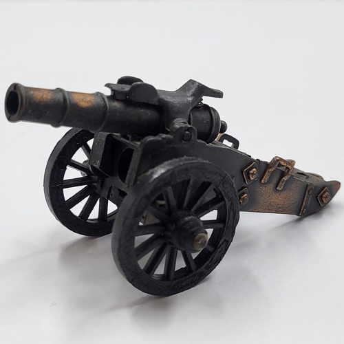 Antique Metal Pencil Sharpener Cannon Design Vintage Collectible Desktop Decor
