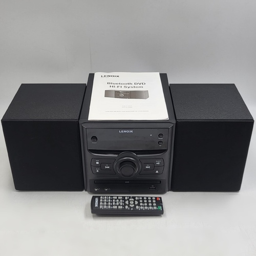 Lenoxx BMV26 Bluetooth DVD Hi-Fi Speaker Sound System with Remote