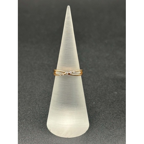 Ladies 10ct Rose Gold Diamond Ring