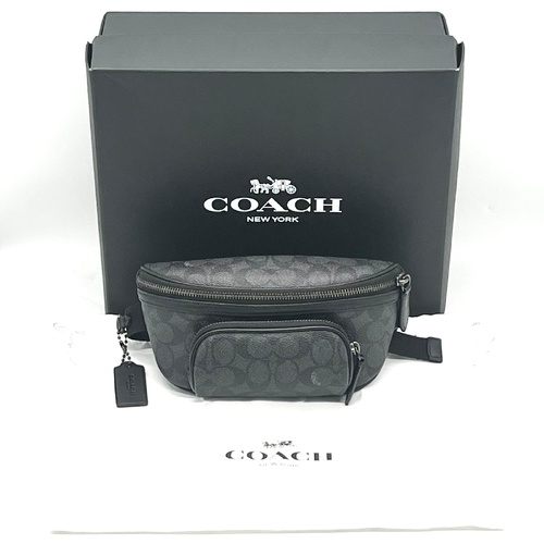 Coach Beck Belt Bag in Signature Canvas CK968 CHR Charcoal Black