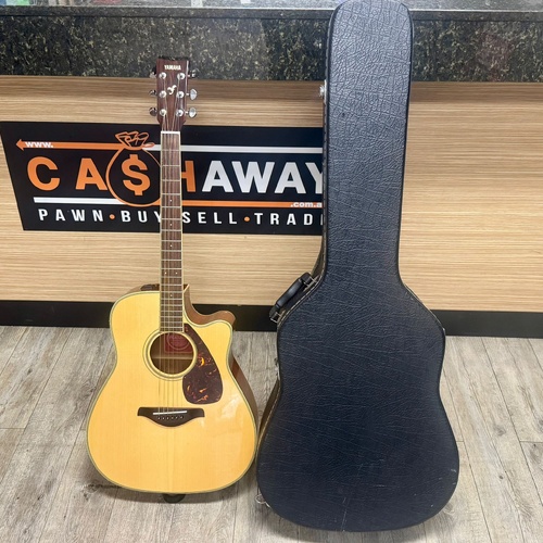 Yamaha FGX720SC 6 String Solid Top Acoustic Electric Guitar with Hard Case