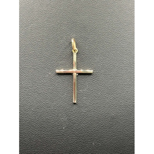 Unisex 9ct Yellow Gold Religious Cross Pendant