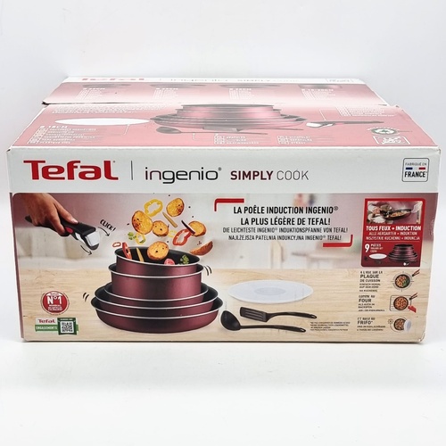 Tefal Ingenio Simply Cook 9pc Cookware Set Non-Stick Induction