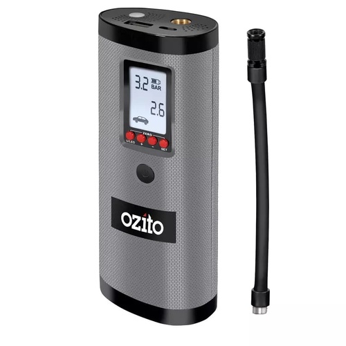 OZITO 7.4V Cordless Inflator Portable Air Pump Tyre Ball Bicycle Rechargeable