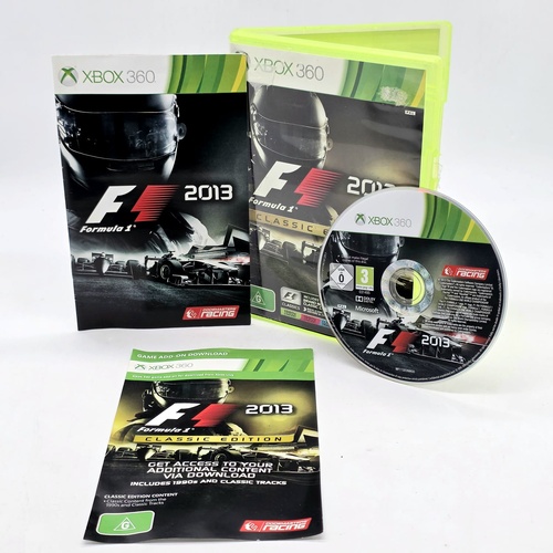 F1 Formula 1 2013 Classic Edition Xbox 360 Racing Game