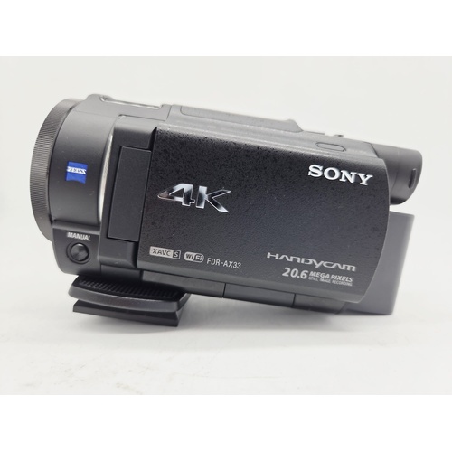 Sony FDR-AX33 Handycam 4K Ultra HD Camcorder ZEISS 10x Lens Bundle