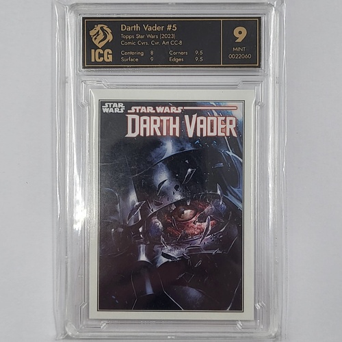 TOPPS Star Wars 2023 Comic Covers Art CC-8 Darth Vader #5 Graded Mint 9 Trading Card