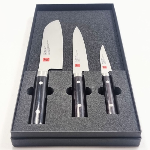 KASUMI VG-10 Super Stainless Steel 3 Piece Knife Set Japanese Kitchen Knives