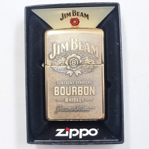 Zippo Jim Beam Windproof Pocket Lighter Refillable Metal Collectible Cigarette Lighter